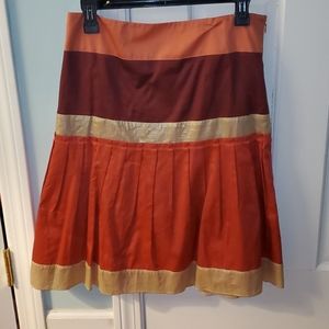 NWT, LOFT color block pleated skirt, size 4. Fits like size 6. So pretty!